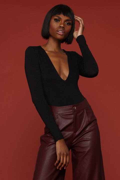 Hard To Read Bodysuit - Black