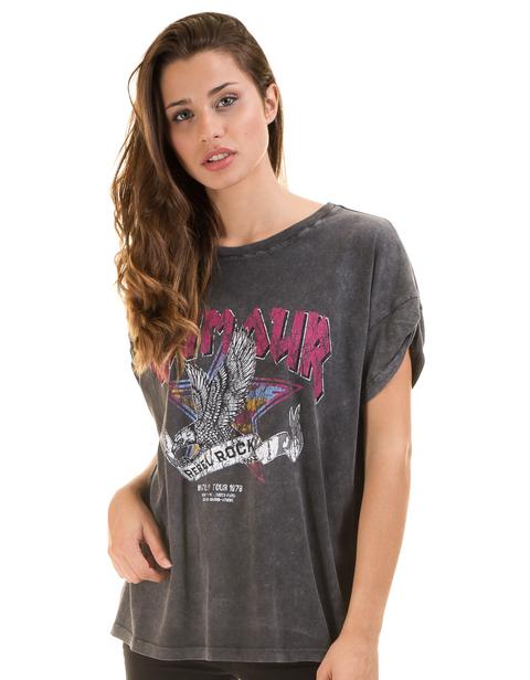 Camiseta Rockera Negra Visaselina De Vila Clothes | Buylevard