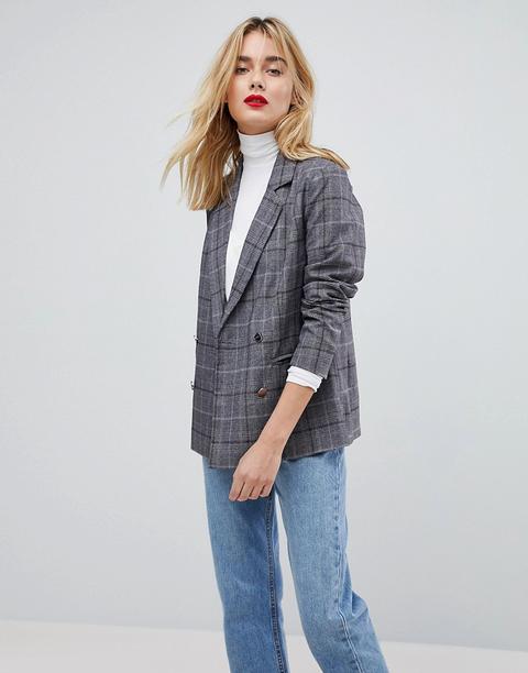 Vero Moda - Blazer Doppiopetto A Quadri - Multicolore