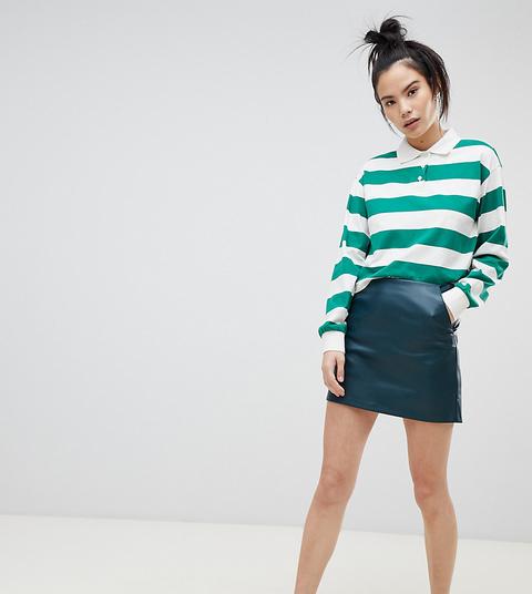 Pull&bear - Gonna Basic In Pelle Sintetica Pu - Verde