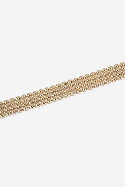 Womens **ball Chain Bracelet - Gold, Gold