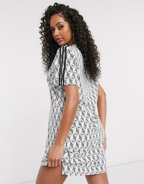 white adidas t shirt dress