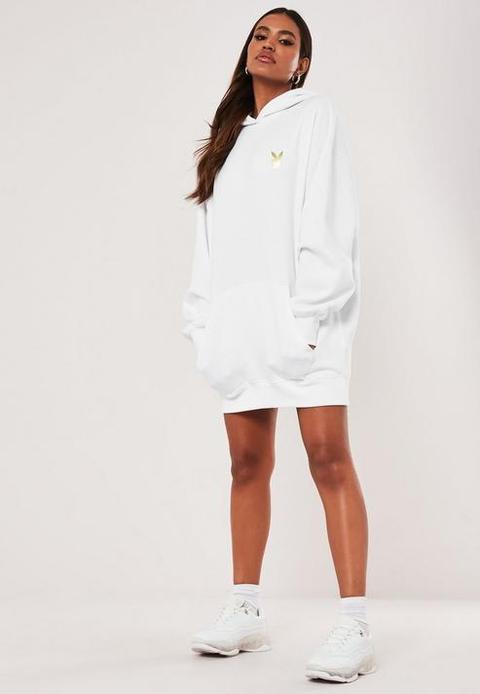 white hoodie dress