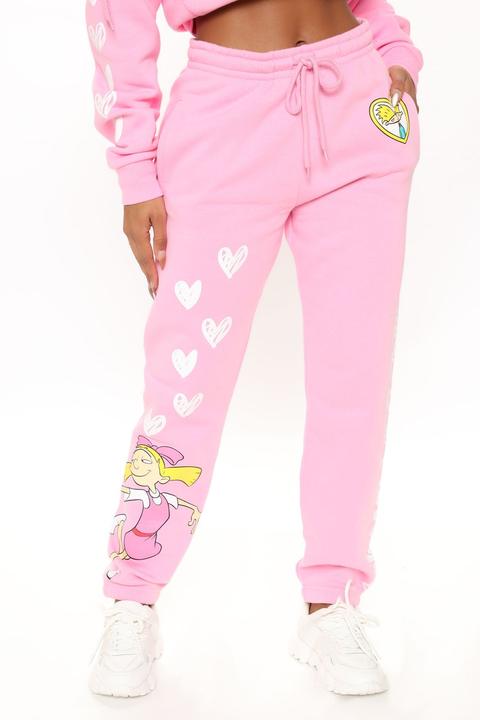But I Love You Arnold Sweatpants - Pink