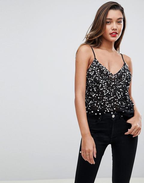 Top De Tirantes Con Adorno De Lentejuelas De Asos