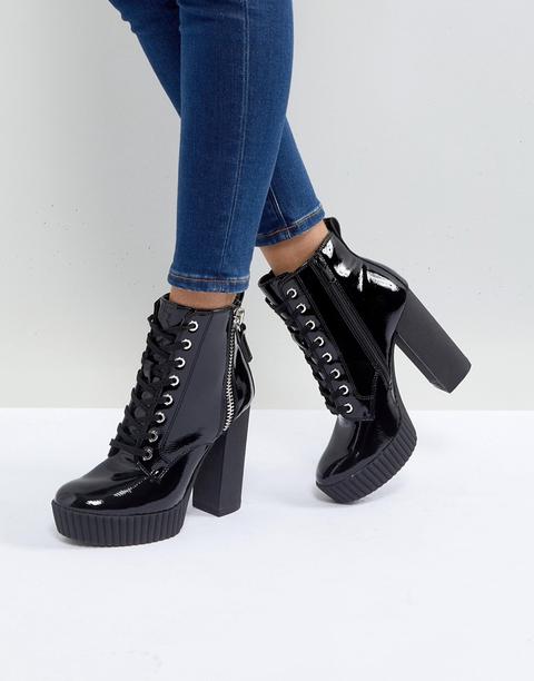 Botines Grunge Con Plataforma En Negro Geide De Aldo