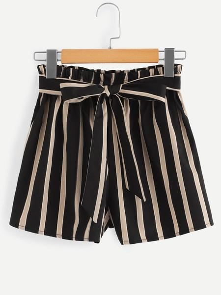 Shorts Anteriori A Righe Verticali