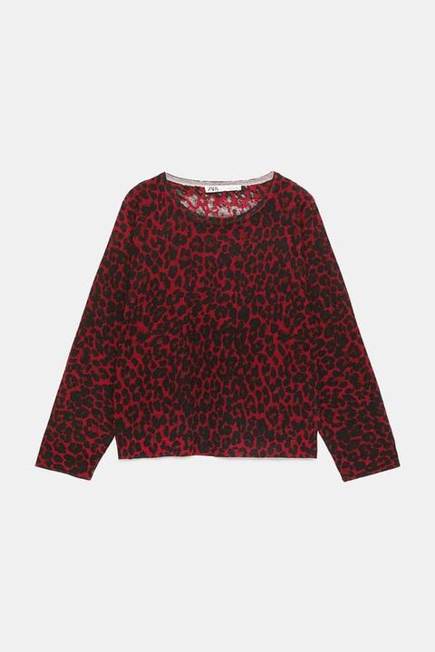 Maglia Con Stampa Animalier