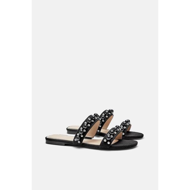 pearl slippers zara