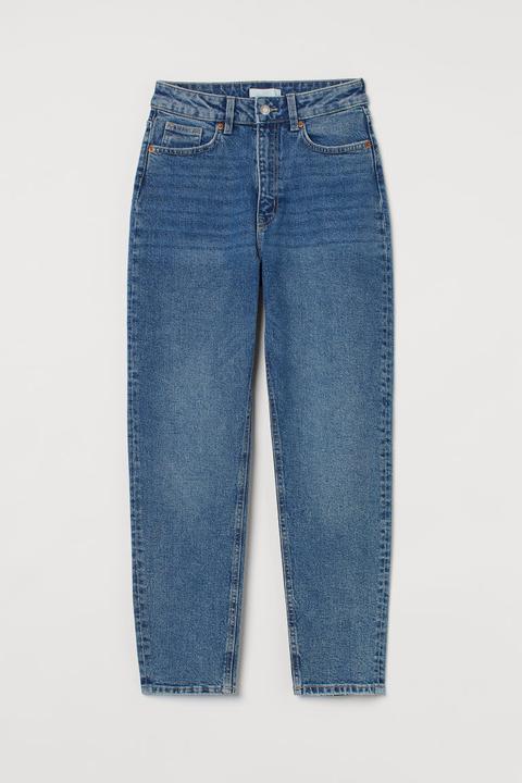 Slim Mom High Ankle Jeans - Blue