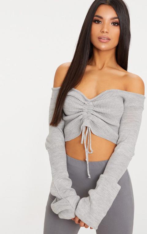 ruched crop jumper