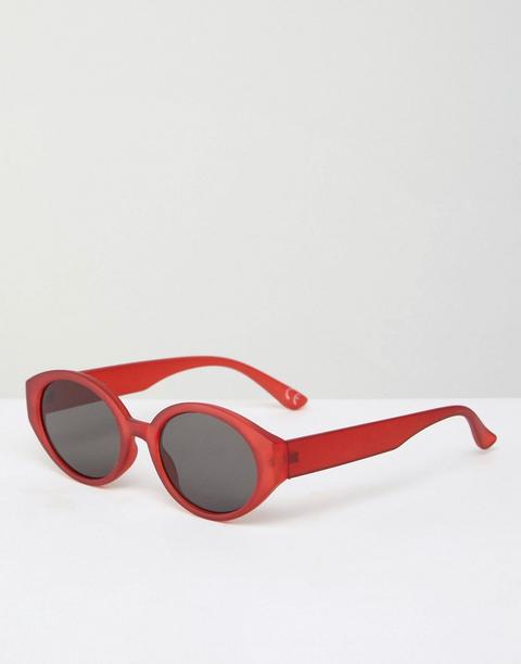 Gafas De Sol Ovaladas Con Cristales Rojo Mate De Asos from ASOS on 21  Buttons