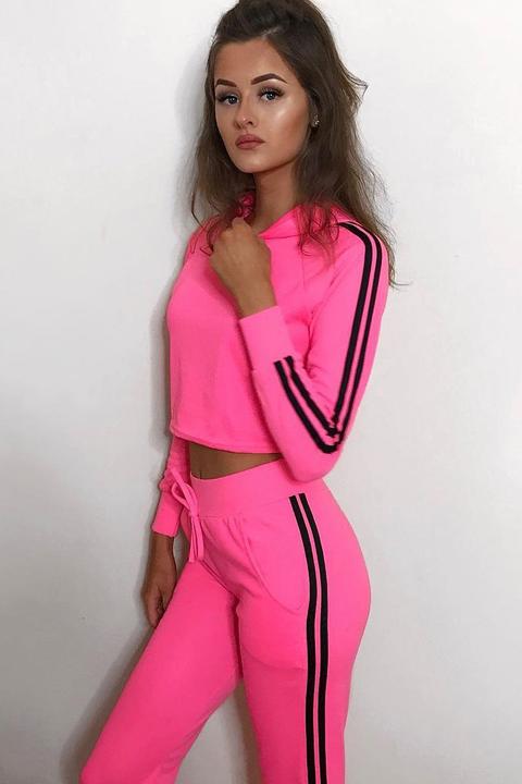 neon pink tracksuit