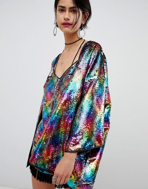 asos sequin kimono