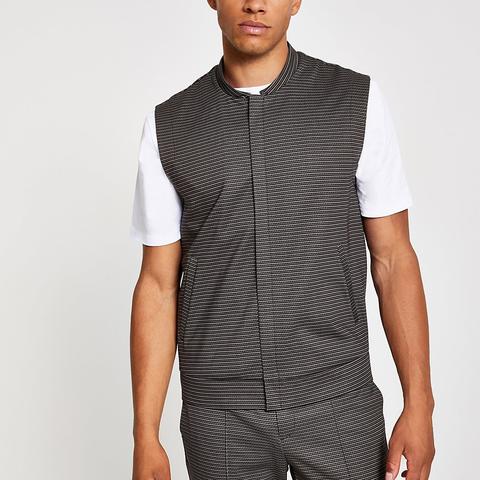 Brown Skinny Utility Vest