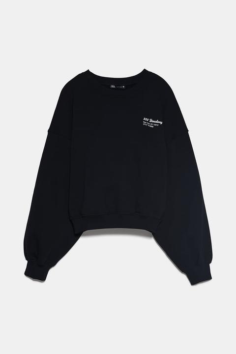 Sweatshirt With Front Slogan