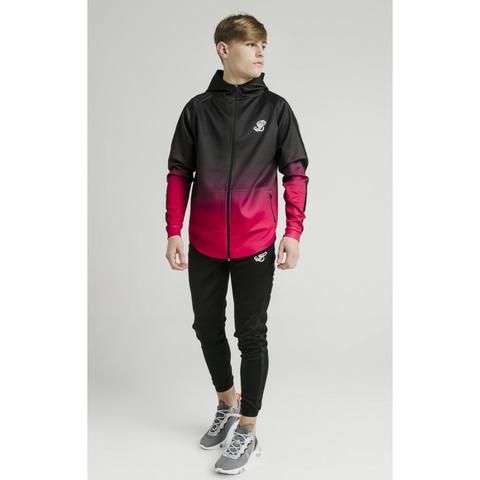 Illusive London Athlete Zip Through Fade Hoodie Black Pink