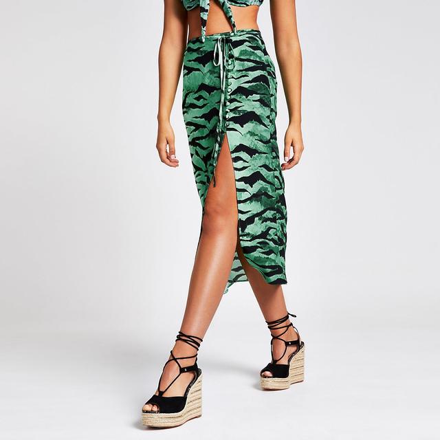 Green zebra cheap skirt