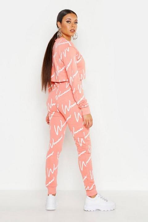 women all over print tracksuit