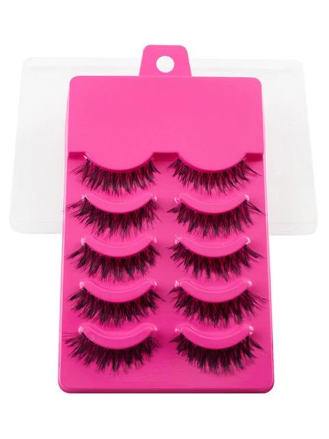 Pestañas Postizas Densos Alargan De 5 Pares White Tutti Frutti Emerald