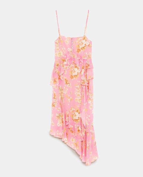 Vestido Asimétrico Volantes