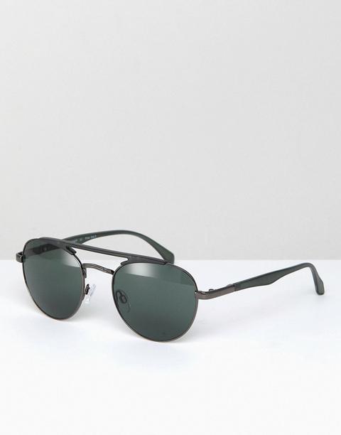 Aj Morgan Fast Aviator Sunglasses In Grey - Grey