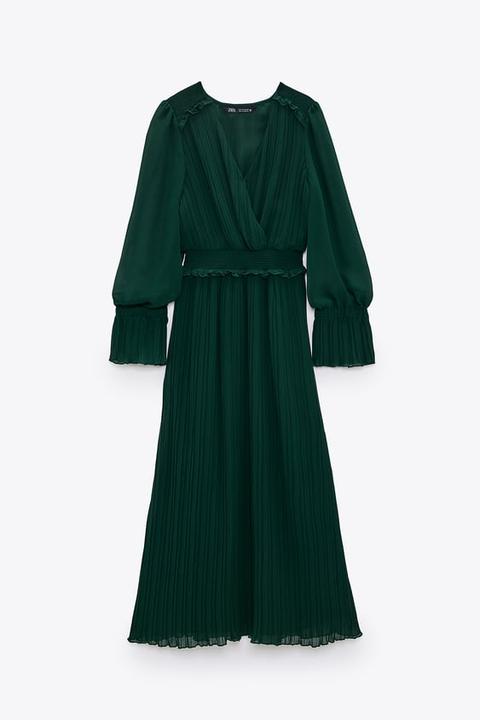 Vestido Midi Plisado