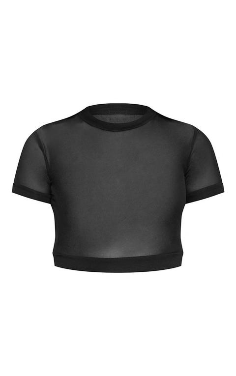 black sheer top short sleeve