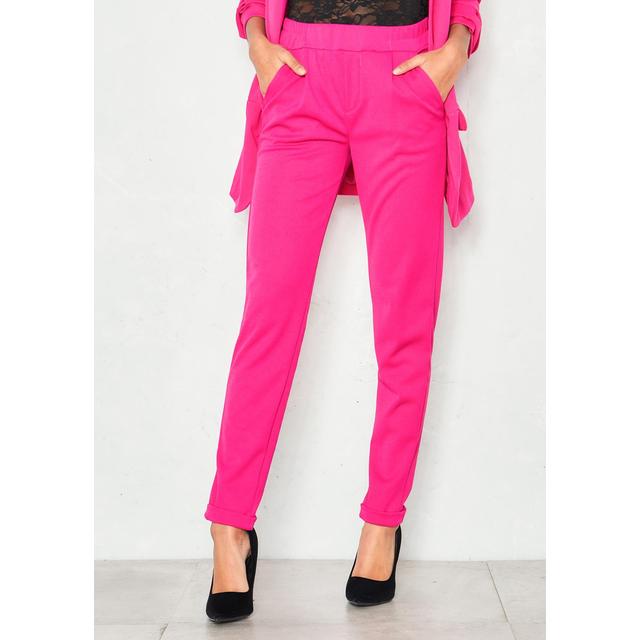 hot pink cigarette trousers