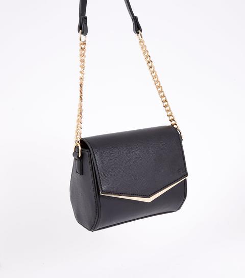 Black V Front Micro Shoulder Bag New Look