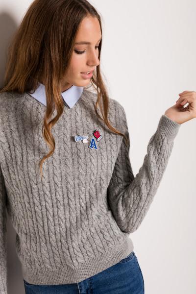 Collar Sweater With Pins