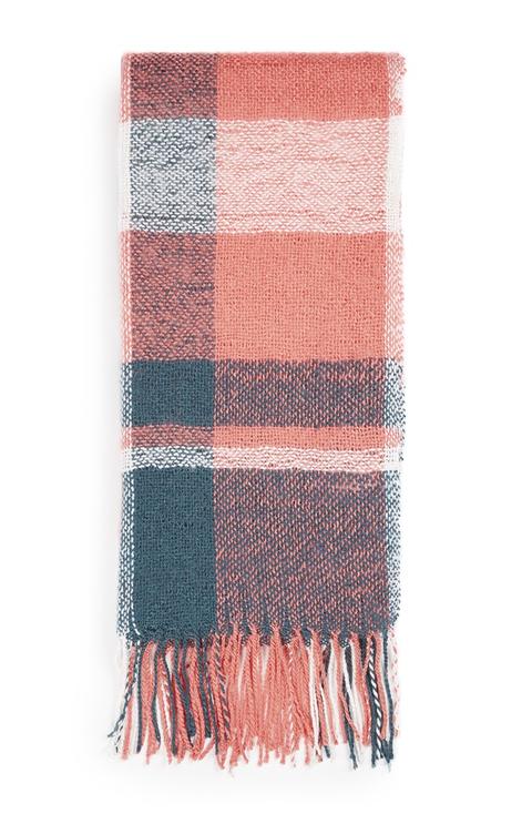 Pink Check Scarf