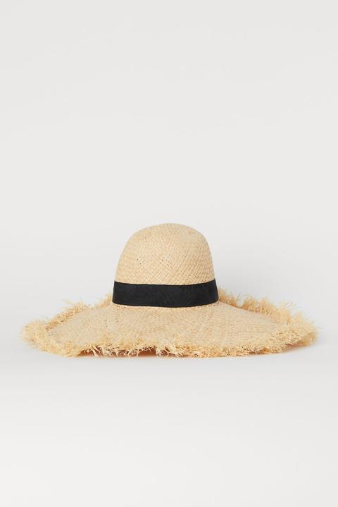 H & M - Cappello In Cartapaglia - Beige