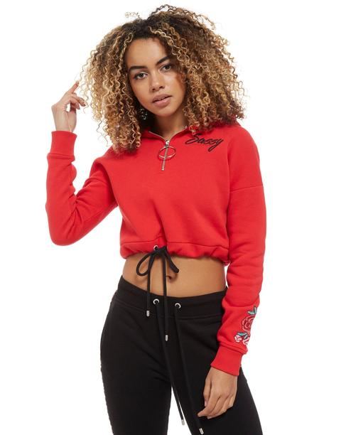 Supply & Demand Sassy 1/2 Zip Crop Felpa