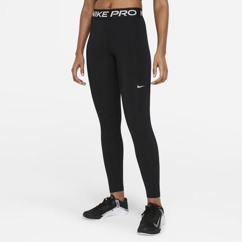 Nike Pro Leggings De Talle Medio - Mujer - Negro