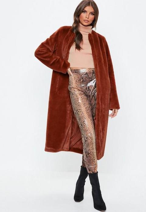 rust fur coat