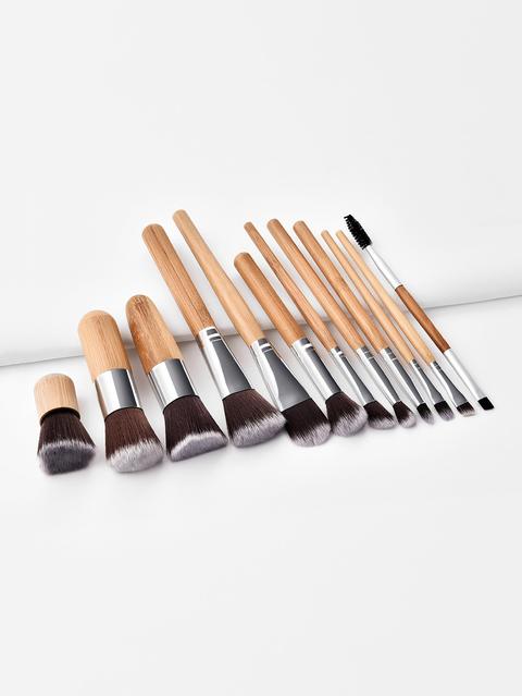 Wood Handle Makeup Brush 12pcs