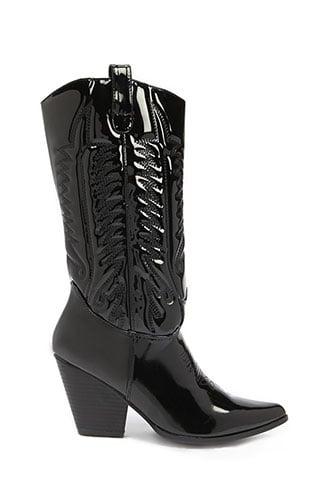 Forever 21 Western Mid-calf Boots Black