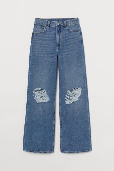 Wide High Jeans - Blue