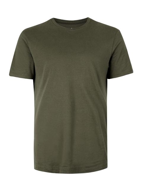 Mens Green Khaki Jersey Slim Fit T-shirt, Green