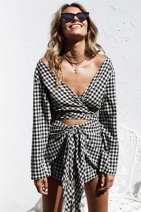 Anasta Gingham Top