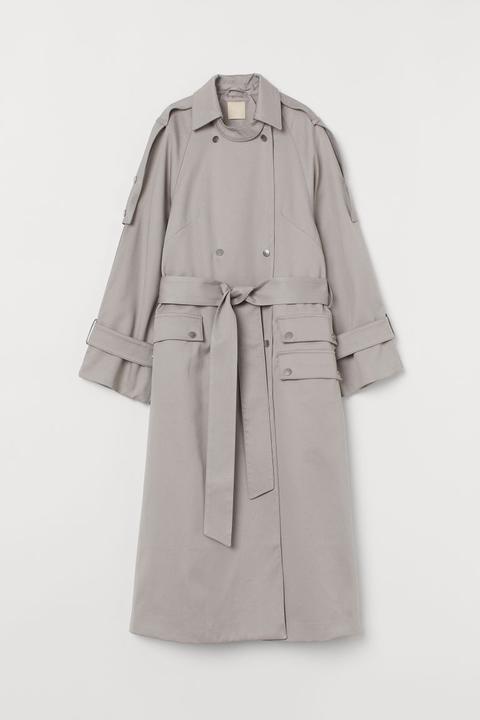 Oversized Lyocell Trenchcoat - Grey