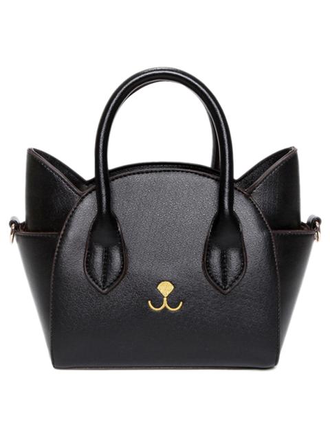 Cat Shape Solid Color Tote Bag