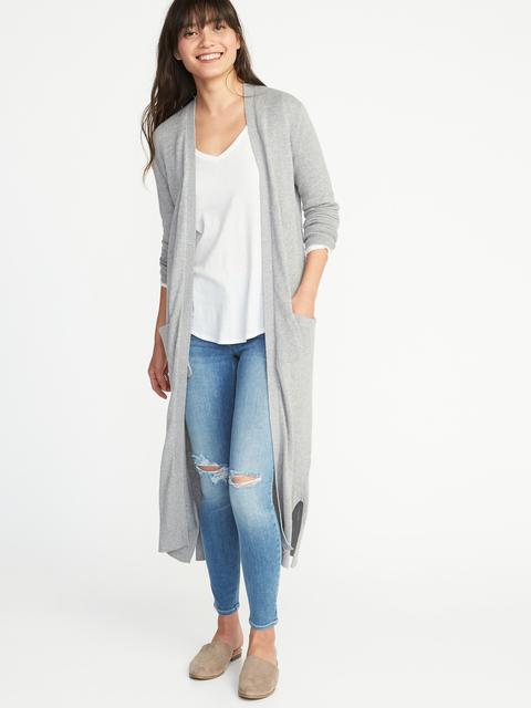long open front duster