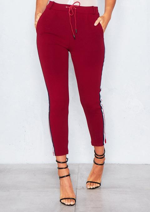 Emilio Wine Striped Trousers