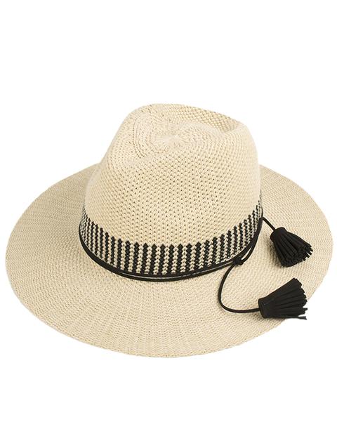 Tassel Lace-up Sun Hat