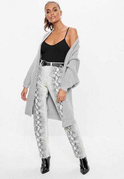 Grey Premium Extreme Oversized Batwing Cardigan, Grey