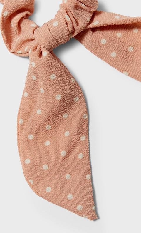 Stradivarius Lot De 3 Chouchous À Pois Avec Un Nœud Écru 103
