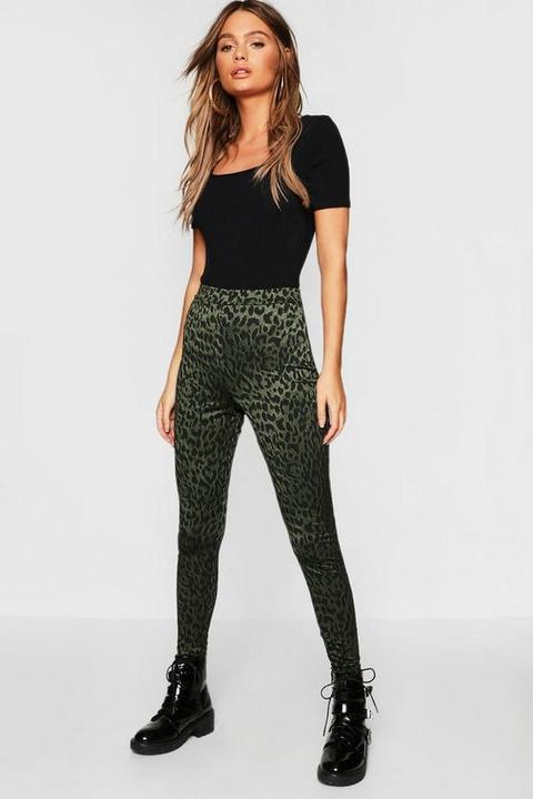 Leopard Print Jacquard Leggings