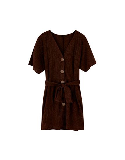 Vestido Jaspeado Cinturón